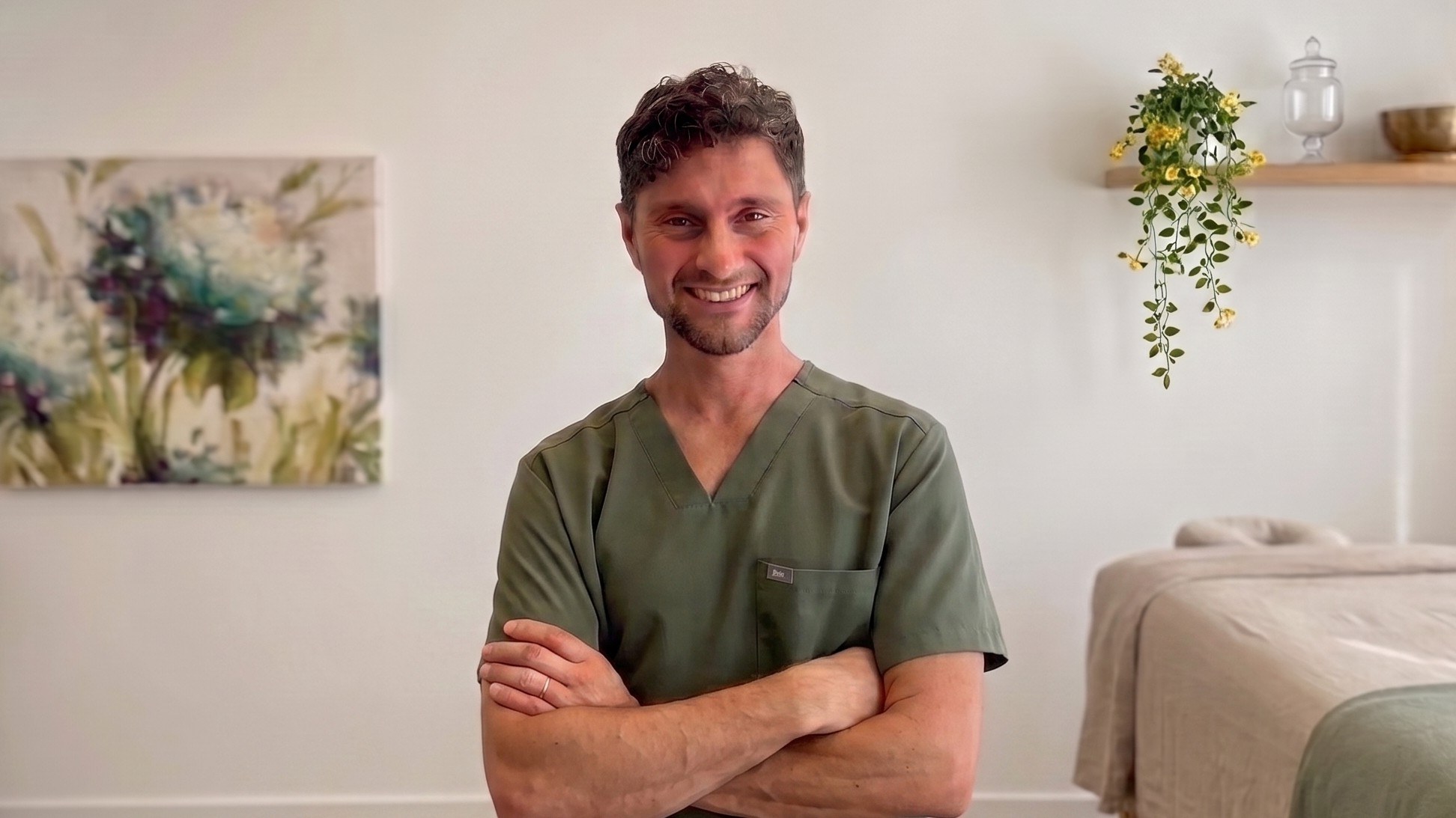 Dr. José Peralta, naturopathic physician, in his treatment room